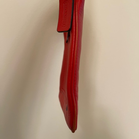 Coach Red Leather Crossbody Bag with Gold Hardware - Picture 9 of 9